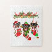 Rottweiler in Socks-kerstkerstkerstkerstkerstkerst Legpuzzel (Verticaal)