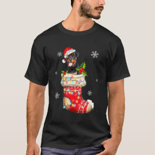 Rottweiler in Sokken kerstHondenliefhebbers T-shirt