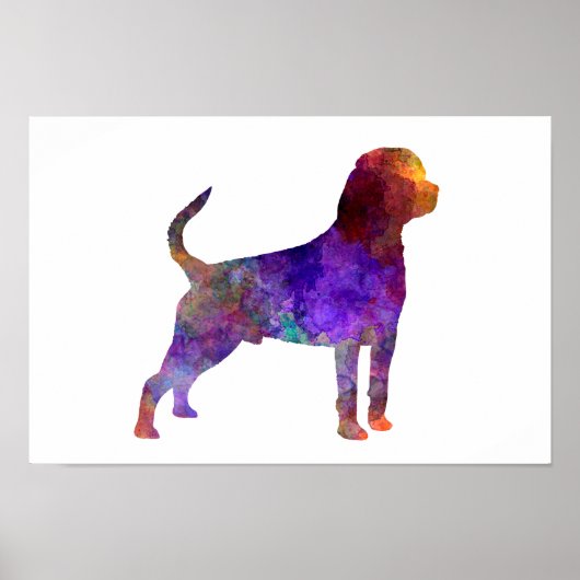 Rottweiler in waterverf poster (Voorkant)