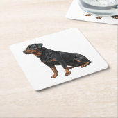 Rottweiler Kartonnen Onderzetters (Schuin)