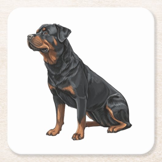 Rottweiler Kartonnen Onderzetters (Voorkant)