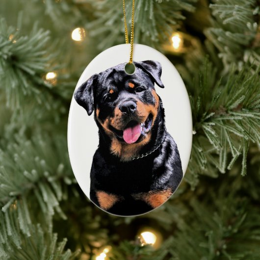 Rottweiler Keramisch Ornament (Boom)