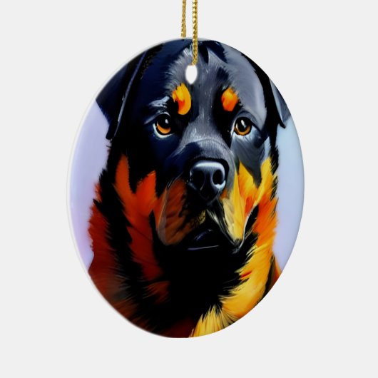 Rottweiler Keramisch Ornament (Rechts)