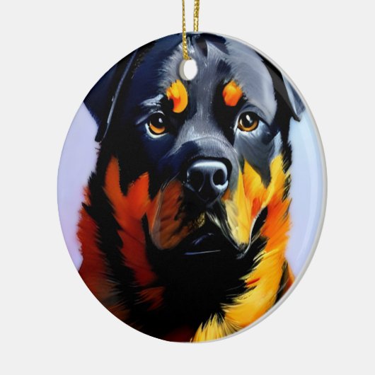 Rottweiler Keramisch Ornament (Links)