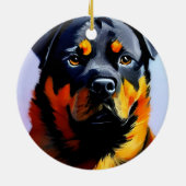 Rottweiler Keramisch Ornament (Achterkant)