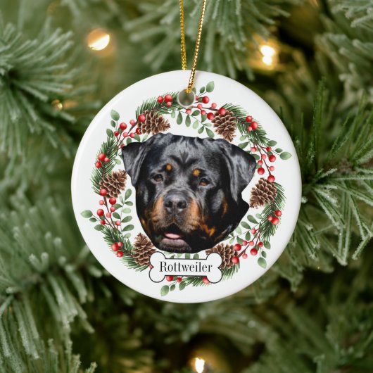 Rottweiler Keramisch Ornament (Boom)