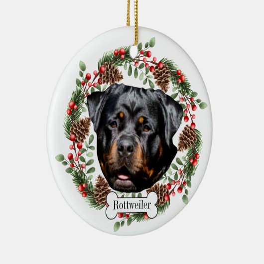 Rottweiler Keramisch Ornament (Rechts)
