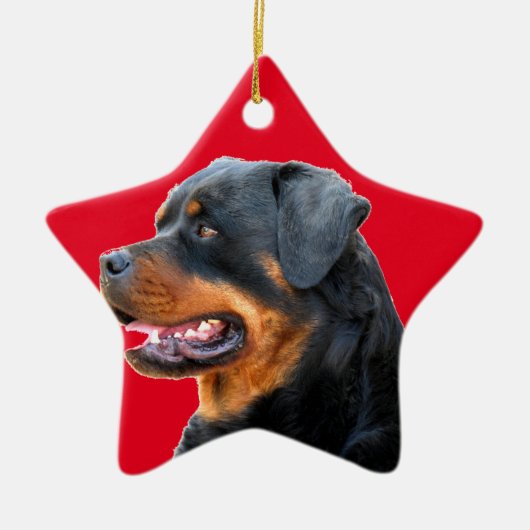Rottweiler Keramisch Ornament (Voorkant)