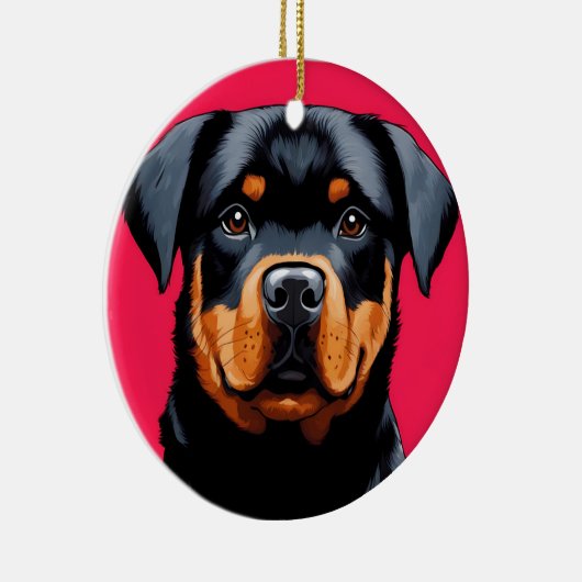 Rottweiler Keramisch Ornament (Rechts)