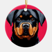 Rottweiler Keramisch Ornament (Voorkant)