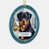 Rottweiler Keramische Cirkel Ornament (Rechts)