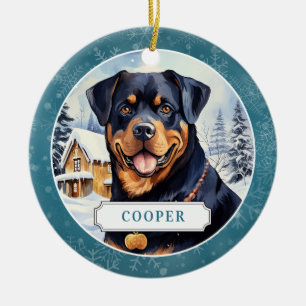 Rottweiler Keramische Cirkel Ornament