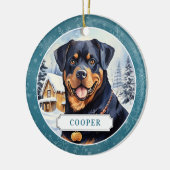 Rottweiler Keramische Cirkel Ornament (Links)