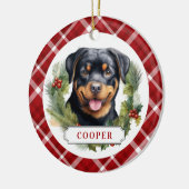 Rottweiler Keramische Cirkel Ornament (Links)