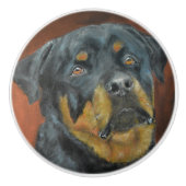 Rottweiler Keramische Knop (Voorkant)