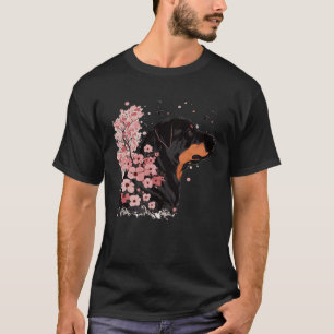 Rottweiler Kersenbloesem Hond Japans Sakura Flow T-shirt