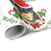 Rottweiler-kerst Cadeaupapier (Rol Hoek)