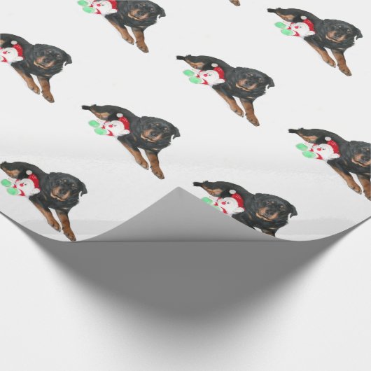 rottweiler kerst cadeaupapier (Hoek)