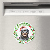 Rottweiler Kerst Gepersonaliseerde Monogram Naam Magneet (Insitu (Vaatwasser))