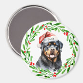 Rottweiler Kerst Gepersonaliseerde Monogram Naam Magneet (Voorkant / Achterkant)