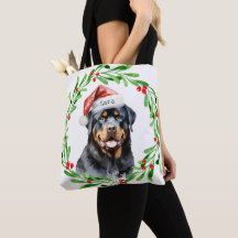 Rottweiler Kerst Gepersonaliseerde Monogram Naam