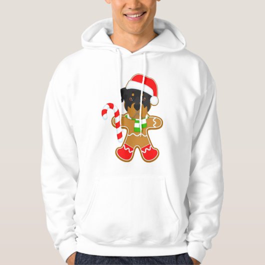 rottweiler kerst hoodie (Voorkant)