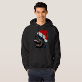 Rottweiler kerst hoodie (Voorkant volledig)