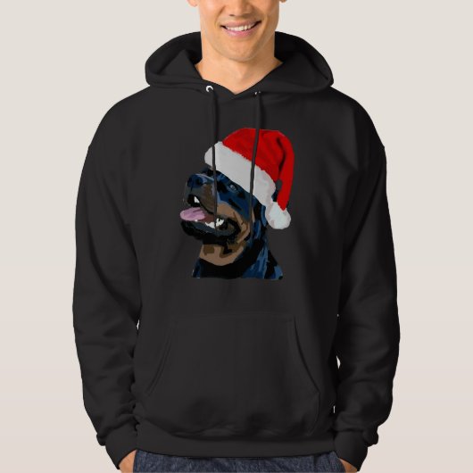 Rottweiler kerst hoodie (Voorkant)