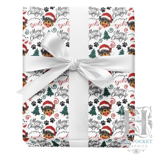 Rottweiler Kerst Inpakpapier