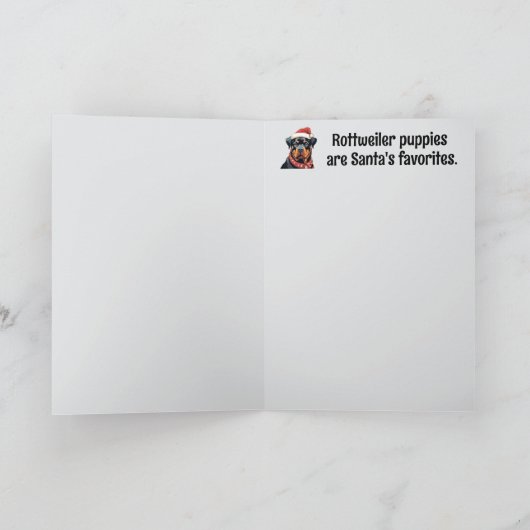 Rottweiler Kerst Kous. Kaart (Binnen)