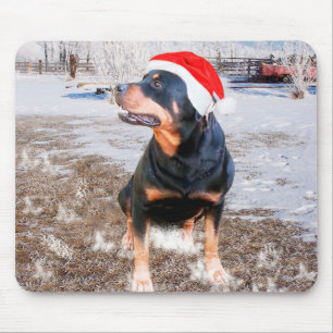 Rottweiler Kerst Pet Mousepad Muismat