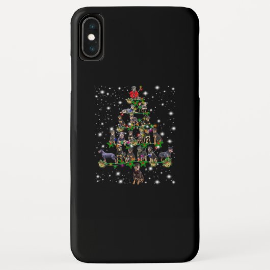 Rottweiler-kerstboom met vlieglicht Case-Mate iPhone case (Achterkant)