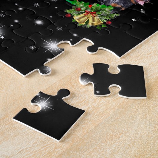 Rottweiler-kerstboom met vlieglicht legpuzzel (Zijkant)