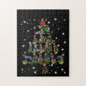 Rottweiler-kerstboom met vlieglicht legpuzzel (Verticaal)