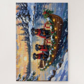 Rottweiler Kerstboot Vakantie Legpuzzel (Verticaal)