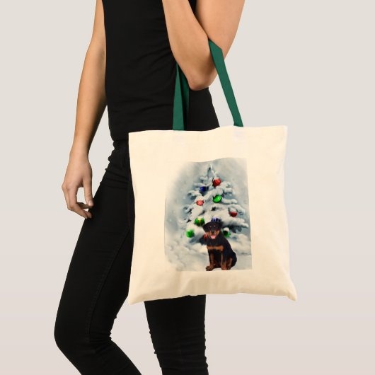 Rottweiler-kerstcadeautjes Tote Bag (Voorkant (product))