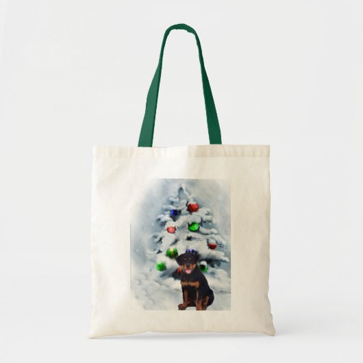 Rottweiler-kerstcadeautjes Tote Bag (Voorkant)