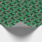 Rottweiler-kerstdog-papier Cadeaupapier (Hoek)