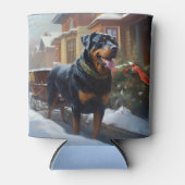 Rottweiler Kerstfeest Seizoen Blikjeskoeler (Voorkant)