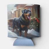 Rottweiler Kerstfeest Seizoen Blikjeskoeler (Achterkant)