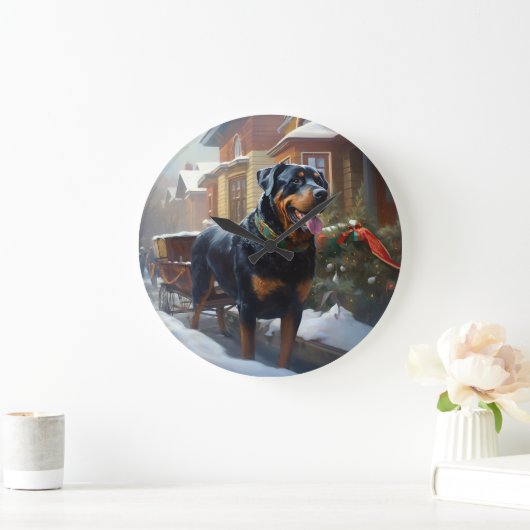 Rottweiler Kerstfeest Seizoen Grote Klok (Huis)