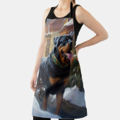 Rottweiler Kerstfeest Seizoen Schort (Insitu)