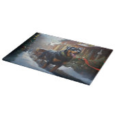 Rottweiler Kerstfeest Seizoen Snijplank (Hoek)