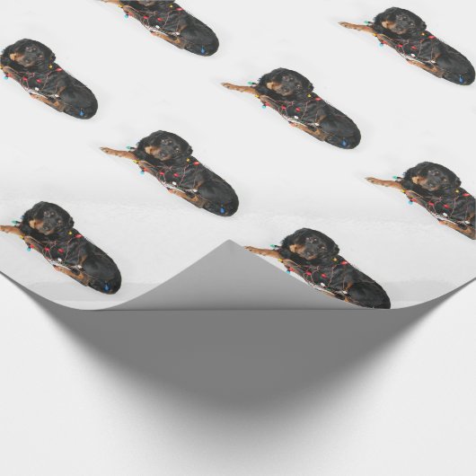 Rottweiler-kersthoek Cadeaupapier (Hoek)