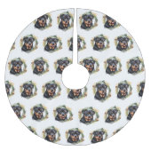 Rottweiler Kerstkrans Feestelijke Pup Kerstboom Rok (Voorkant)