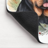 Rottweiler Kerstkrans Feestelijke Pup Muismat (Hoek)