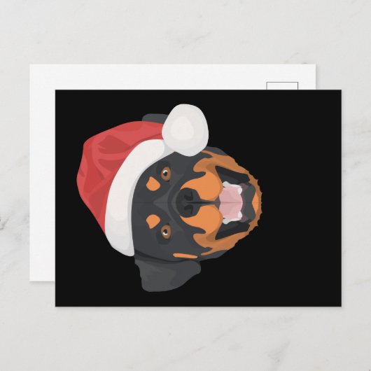 Rottweiler Kerstmis Briefkaart (Voorkant / Achterkant)