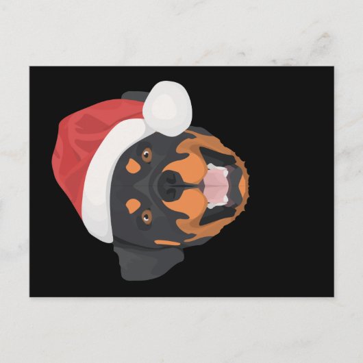 Rottweiler Kerstmis Briefkaart (Voorkant)