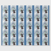 Rottweiler Kerstmis Cadeaupapier (Vlak)
