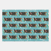 Rottweiler Kerstmis Inpakpapier Vel (Voorkant)